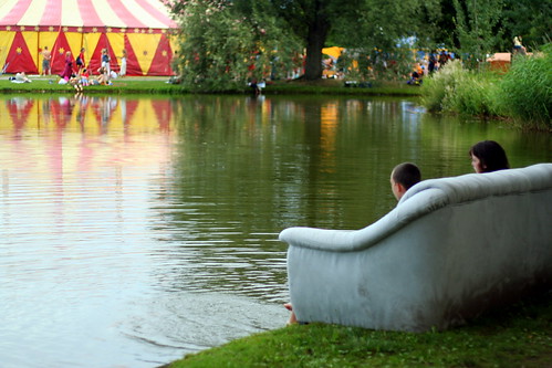 Couch, next to the lake, next to the Big Top. Is it Random enough?