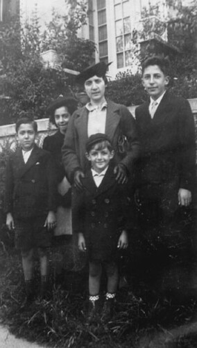 L-R: Joe D'Ippolito, Paula Periale, Gertrude D'Ippolito, James Gabriel Periale, Joseph Francis Periale, c. 1936 (at May Mahler's house, Bronx, NY) 
