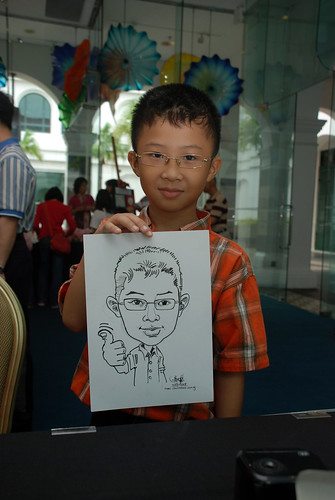 Caricature live sketching at Singapore Art Museum Christmas Open House - 1