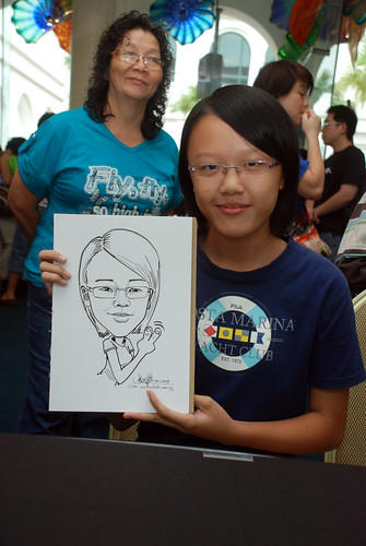 Caricature live sketching at Singapore Art Museum Christmas Open House - 13
