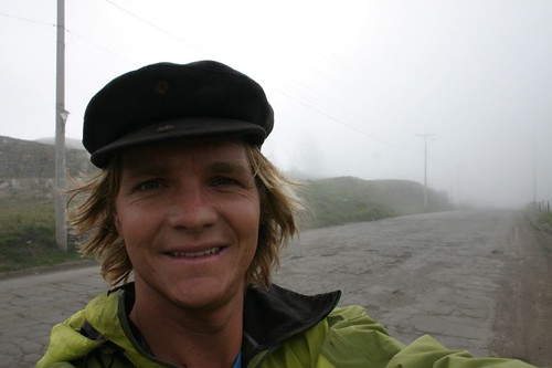 Nicolai on the misty mountain roads...