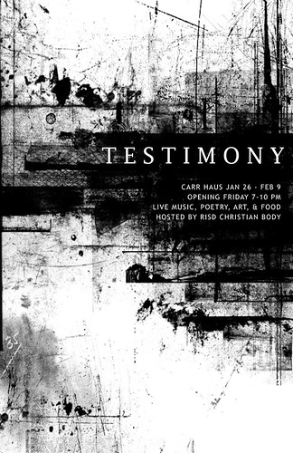 Testimony Poster- print