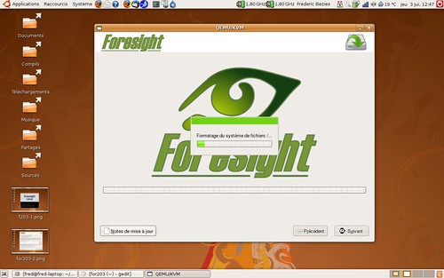 Début de l'installation de Foresight Linux 2.0.3