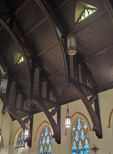 Visitation-Saint Ann Shrine, in Saint Louis, Missouri, USA - ceiling detail