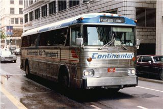 Continental Air Transport bus. Downtown Chicago Illinois. May 1983. by Eddie from Chicago