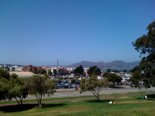 The view from Slow Food Rocks at Fort Mason, SF