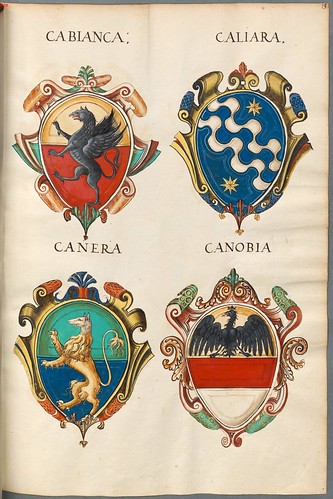 Familienwappen kleinerer Adelshäuser von Verona mit Buchstaben b