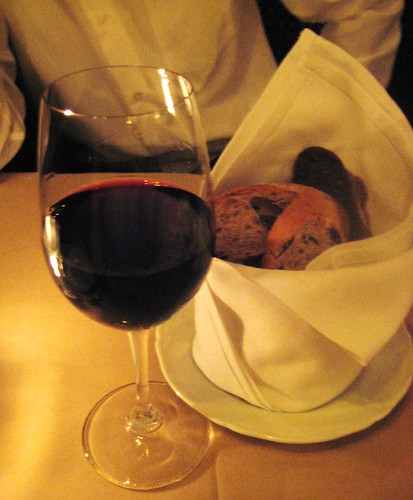 House Chianti & Bread @ Valentino Italian Restaurant by you.