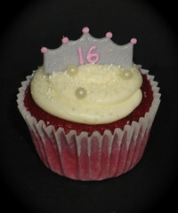 sweet sixteen crown cupcake by two parts sugar
