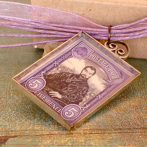 Lord Vetinari Stamp Necklace - Ankh Morpork / Discworld Stamp