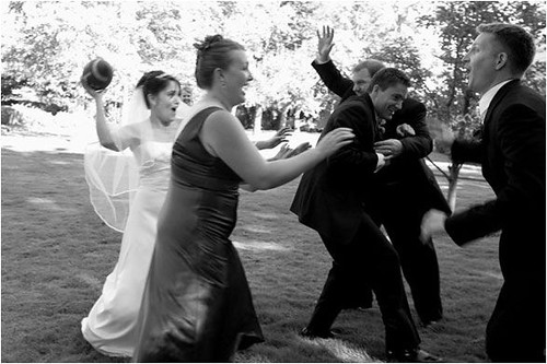 Funny Wedding Photo by weddingssc12 Get the ball out of the brides hands 