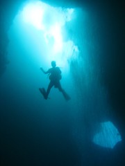 Diver in the Blue Holes