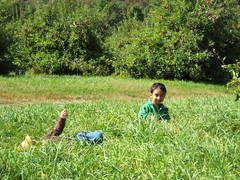 Ronak sitting in the grass