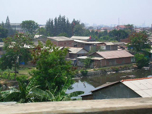 Jogjakarta slum river