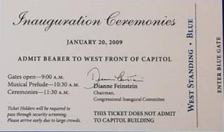 Obama Inauguration Ticket