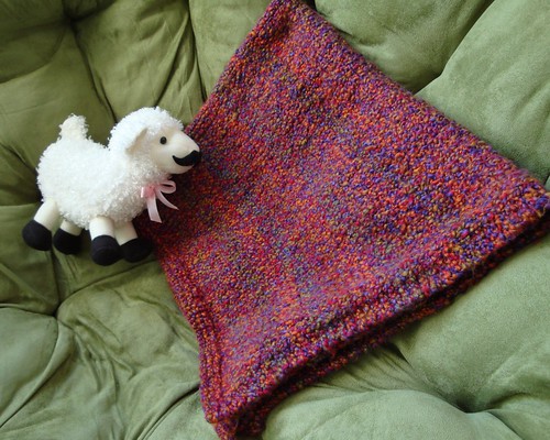 Knit Homespun Baby Blanket 6