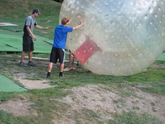 I am getting out of a zorb