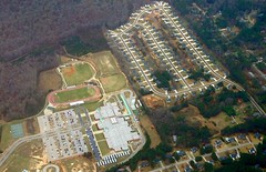 a sprawling high school, disconnected from its community (courtesy of Smart Growth America)