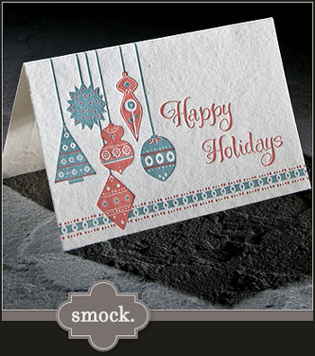 Smock Christmas Ornament Letterpress
