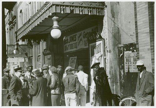 Entrance to a movie house, Beale Street, Memphis, Tennessee,...