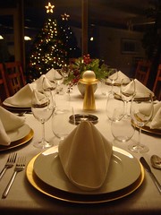 Christmas table is set