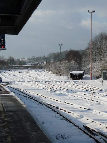 Redhill Station in the snow