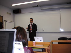 David Blanco, en clase con el MBA