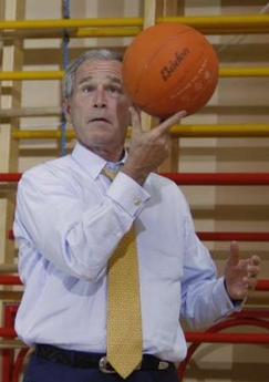 Bush & the basketball game of doom, 6.16.08   2
