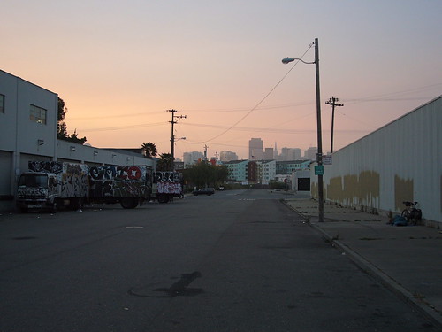street at dusk