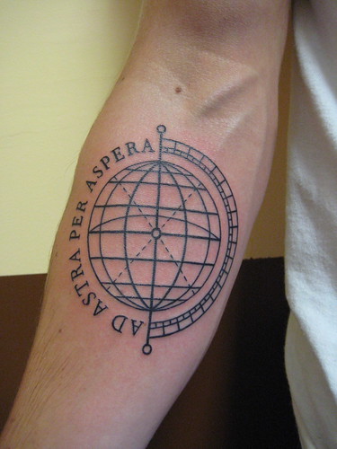 World+globe+tattoo
