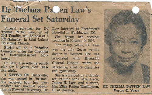 Dr. Thelma Patten Law Obituary