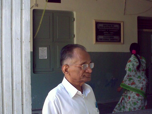 SKPVV Hindu High School Vijayawada (My dad in front of his old classroom)