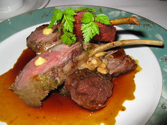 Old Town Brasserie: Duo carre d'agneau et boeuf (close up another view)