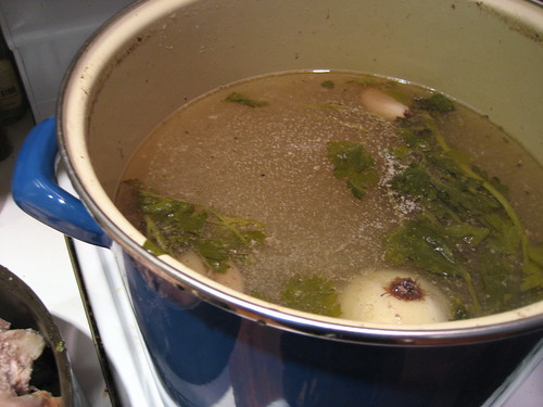  a bouquet garni of parsley bay leaf and thyme and simmer for three 