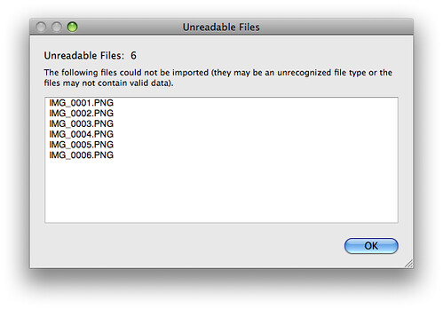 Unreadable files...