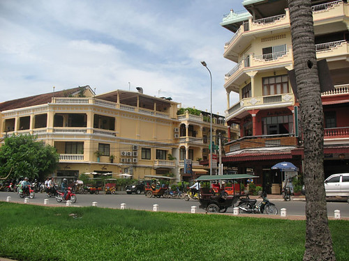 parisian style buildings in phnompenh