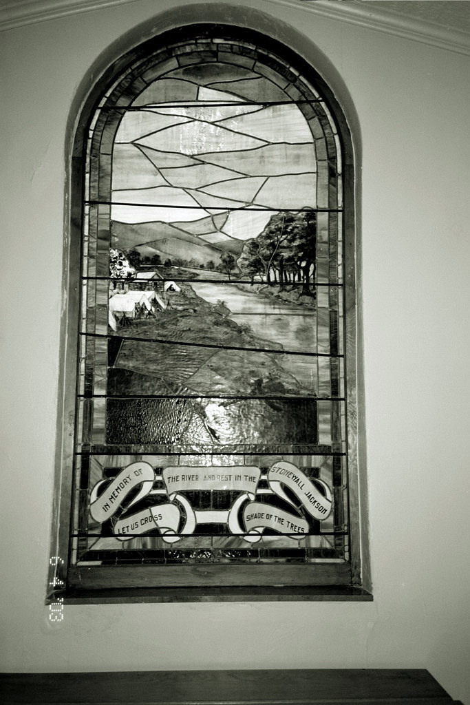 stonewall jackson stained glass window