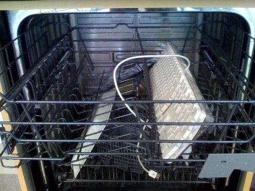 And for my next trick, a keyboard in the dishwasher!