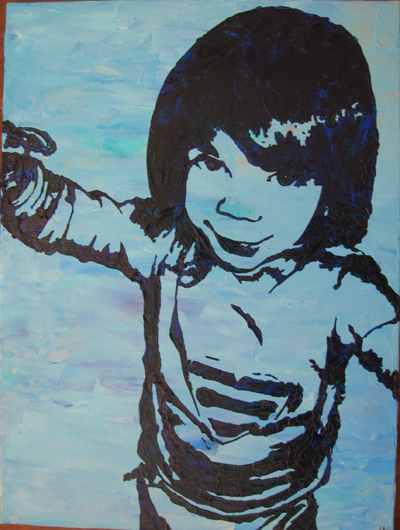 Stencil Portrait - Liz's daughter