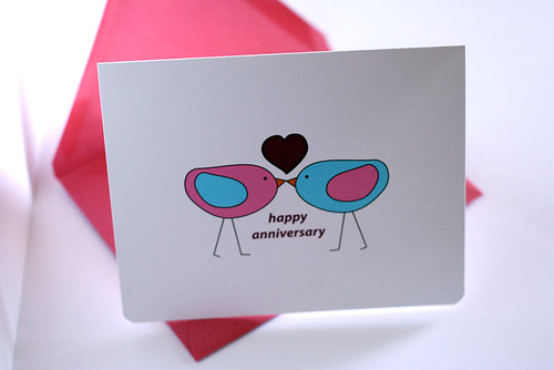 Happy Anniversary Cards For Parents. 2 Birds Kissing – Happy
