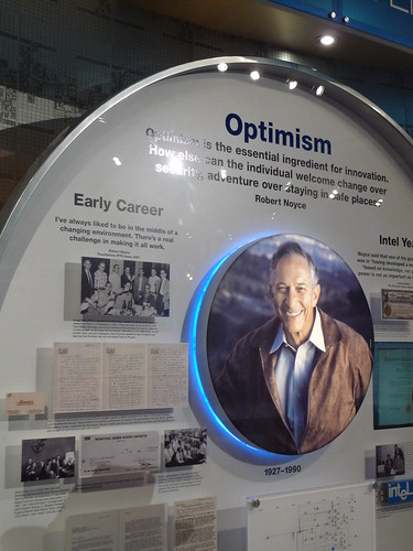 Exhibit about Bob Noyce at the Intel museum, San Jose