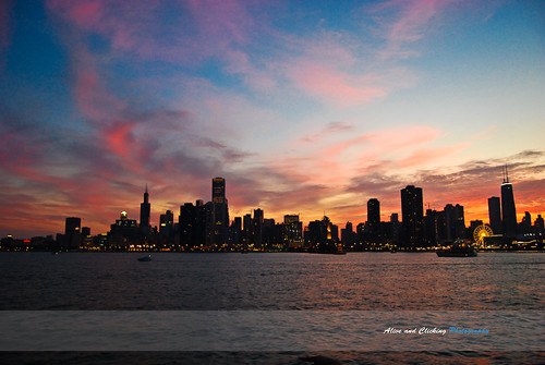 vegas skyline silhouette. Silhouette of Chicago Skyline