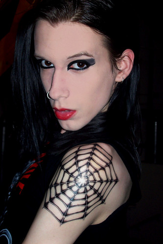 Newest photo →; Darknight Witch - Spiderweb Tattoo 