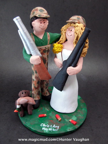 Duck Hunting Bride Wedding Cake Topper share