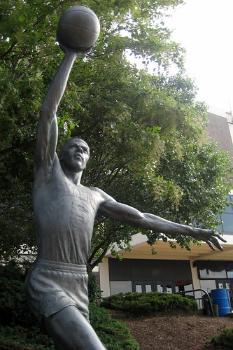 This statue of Julius Erving,