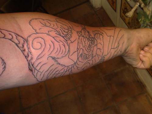 dragon tiger sleeve tattoo Tattoos Gallery
