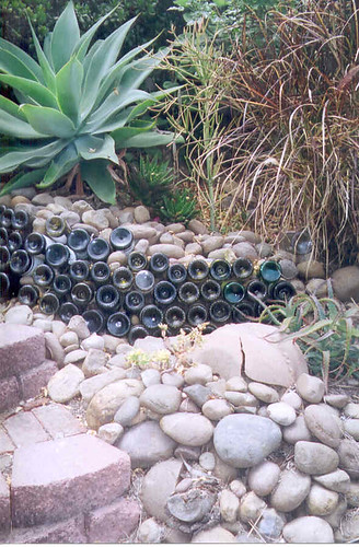 Wine and Water Bottle Retaining wall