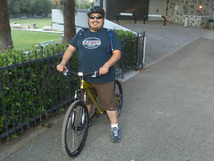James on his new mountain bike. (08/27/2008)