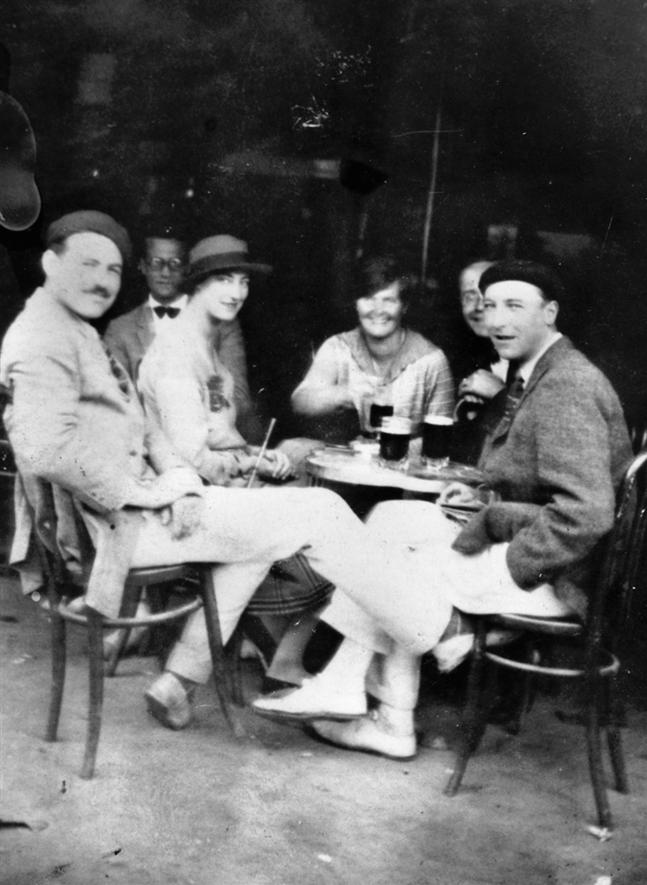 The Hemingways at a cafe, Pamplona, Spain, 1925