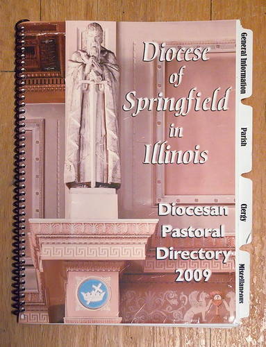 2009 Directory - Diocese of Springfield in Illinois - featuring cover photo by Mark Scott Abeln